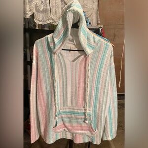 Colorfully Striped Women’s Pullover Hoodie in Good Condition. Size Small $6
